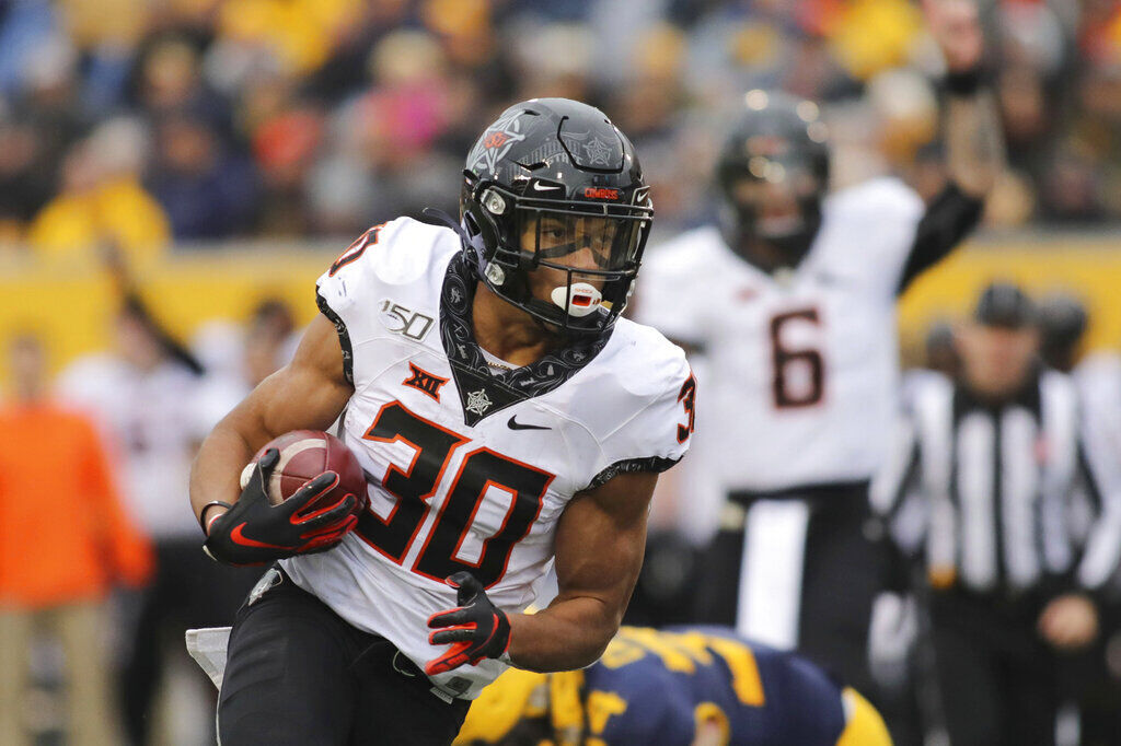 7. Chuba Hubbard (Jr., Oklahoma St., 6-0, 210)